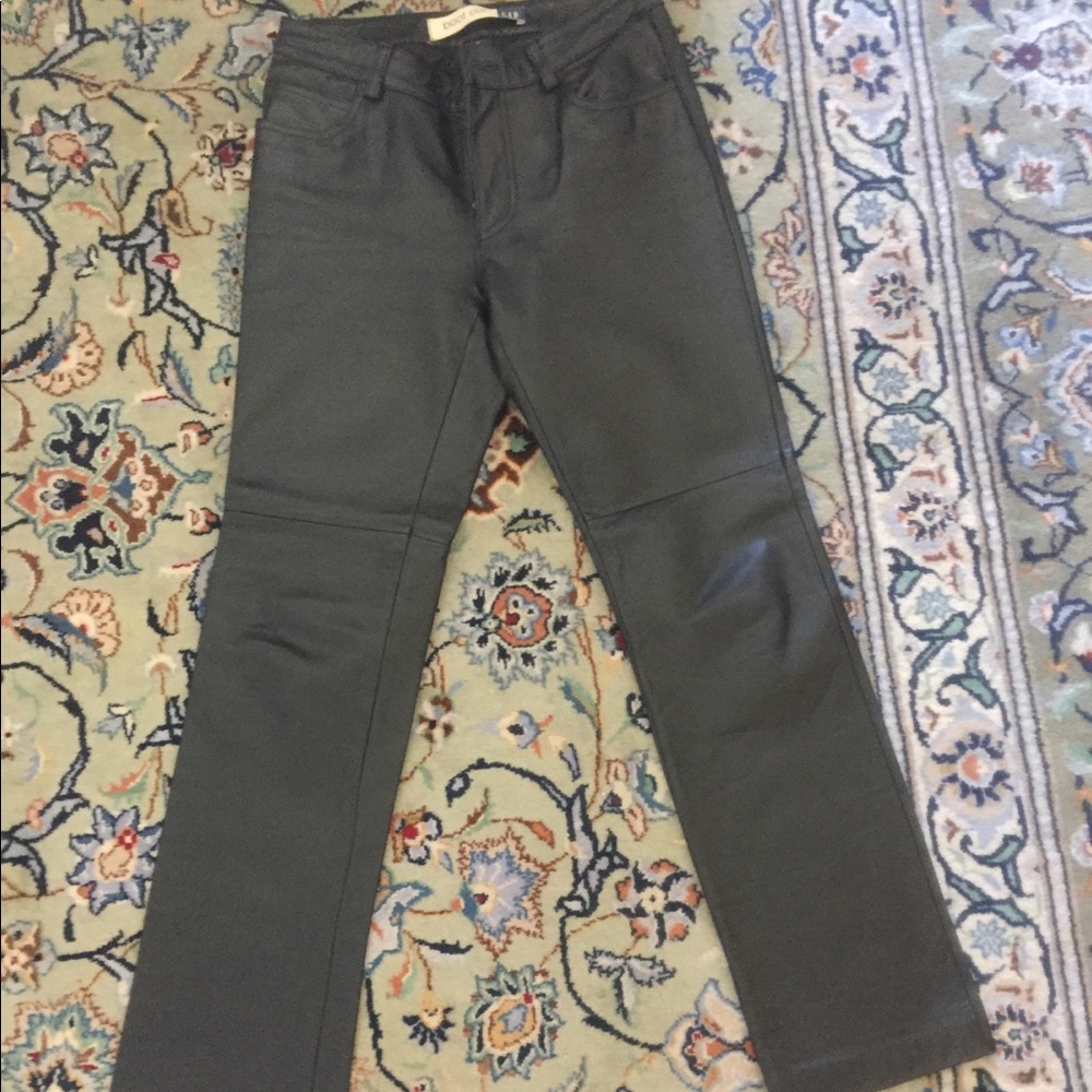 Black GAP leather pants (size 2)